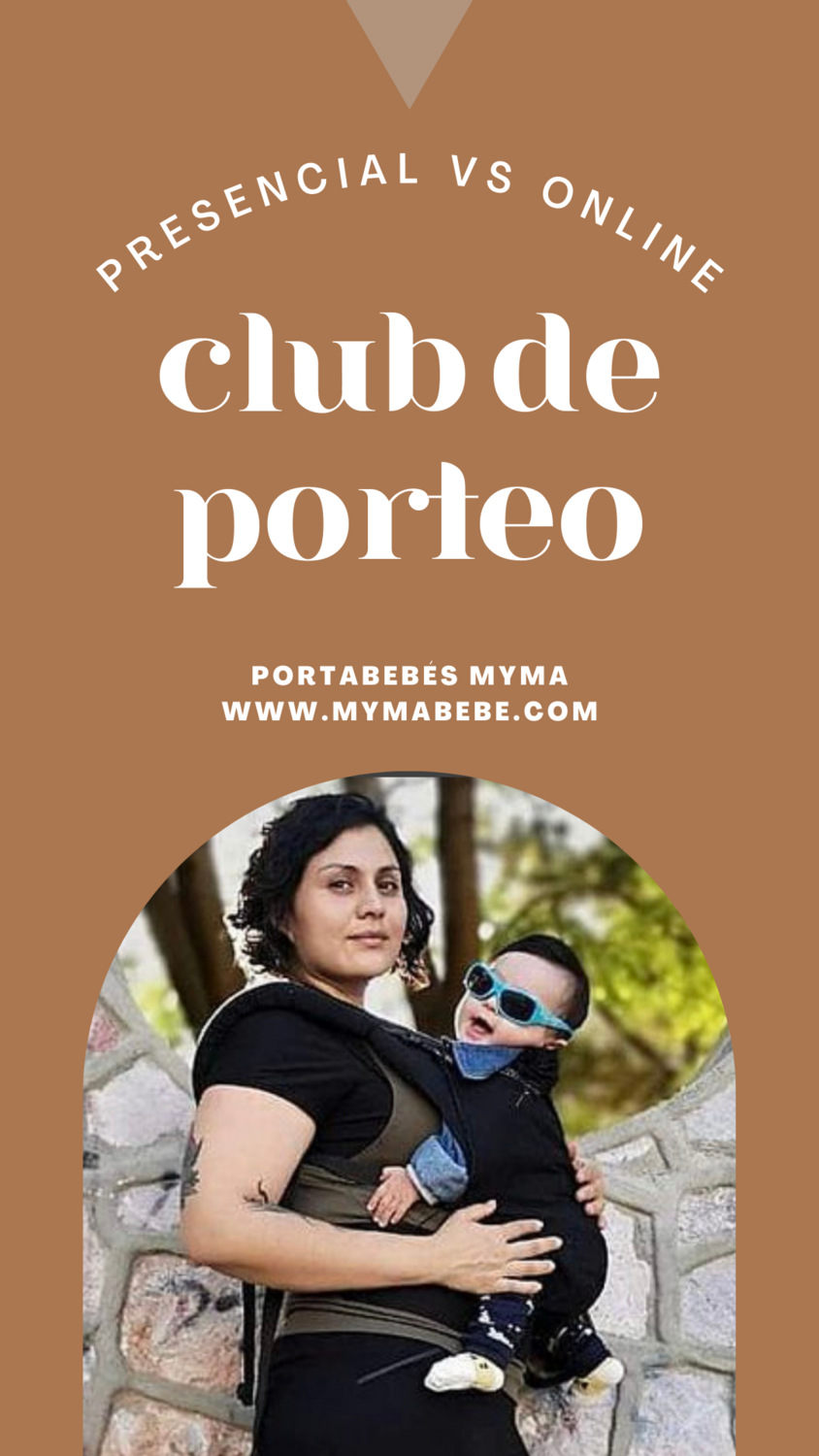 club de porteo / mochila para bebé en casa