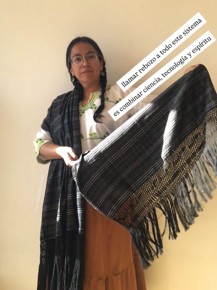 rebozo de hilo negro