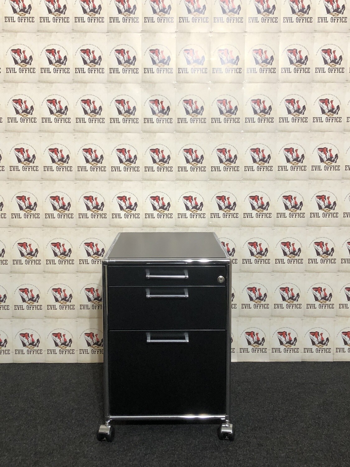Bosse Modul Space Rollcontainer Schwarz 3 Schub Design Büromöbel