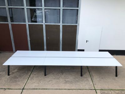 Konferenztisch Vario ICON A-Bench Arbeitstisch Weiß 540cm #2