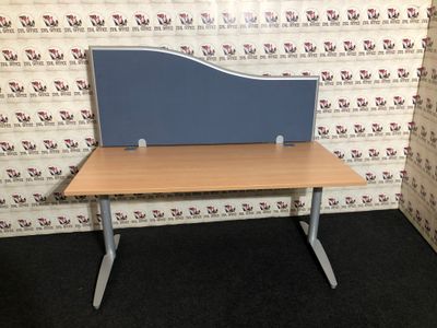 Schreibtisch Palmberg Caldo Akustik Trennwand Buche #2