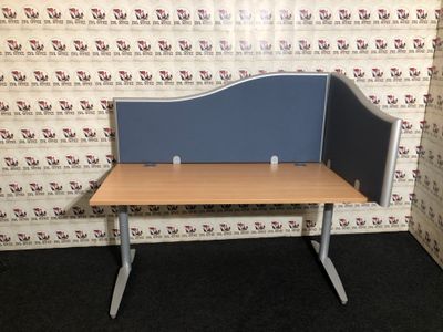 Schreibtisch Palmberg Caldo Akustik Trennwand Buche #3