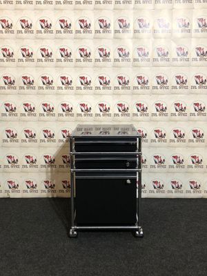 USM Haller Rollcontainer Schwarz 3 Schub Abschließbar