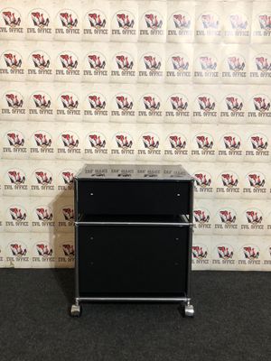 USM Haller Rollcontainer in Schwarz 2 Schub Abschließbar