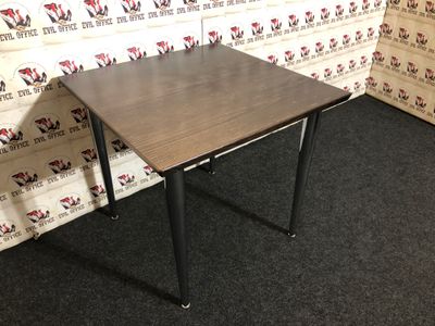Besprechungstisch Beistelltisch Nuss Chrom Tisch
