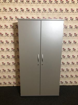 Aktenschrank von Palmberg in Silbergrau 5OH mit Flügeltüren 100cm