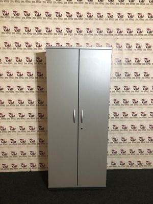 Aktenschrank Palmberg Silbergrau 5OH Flügeltüren 80cm