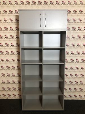 Aktenschrank Regal Palmberg Orga Silbergrau 6OH 100cm