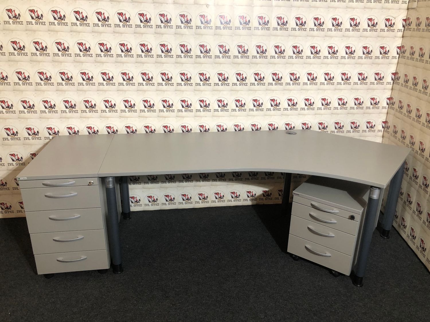 3-er Set Schreibtisch + Standcontainer + Rollcontainer Palmberg #2