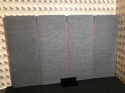 BuzziSpace Screen Akustikpaneele Trennwand Akustik Grau 4-er Set