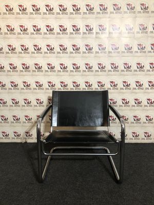 Linea Veam Loungesessel Bauhaus lounge Chair Kernleder Schwarz