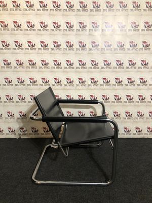 Linea Veam Loungesessel Bauhaus lounge Chair Kernleder Schwarz