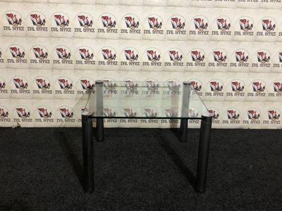Glastisch Beistelltisch Loungetisch Couchtisch Chrombeine 60cm
