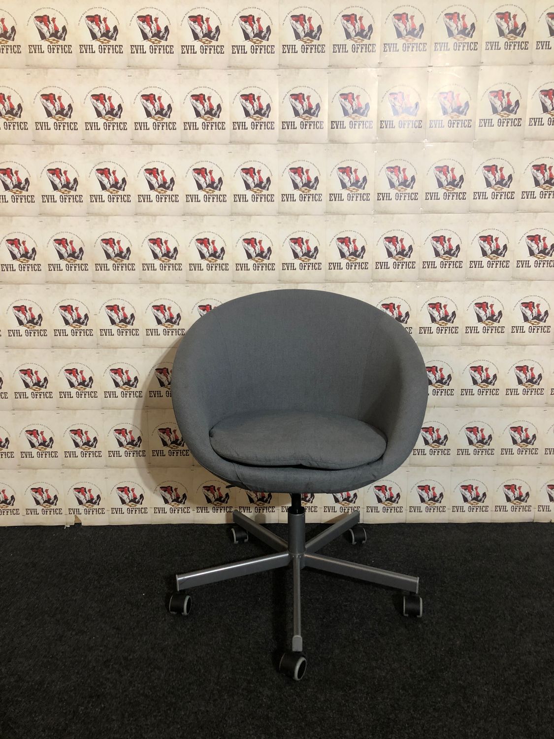 Bürodrehstuhl Konferenzstuhl von Ikea Skruvsta in Grau