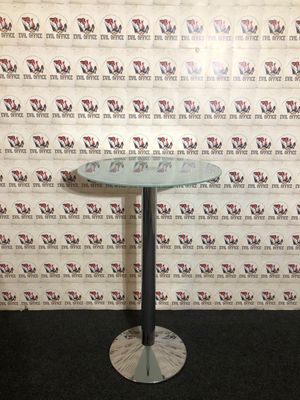 Stehtisch Besprechungstisch Bartisch in Chrom Glas