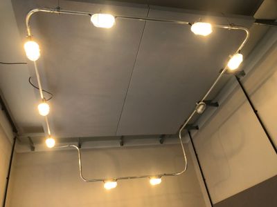 Deckenleuchte Lampe Leuchte Rohrengestell 9 Leuchten