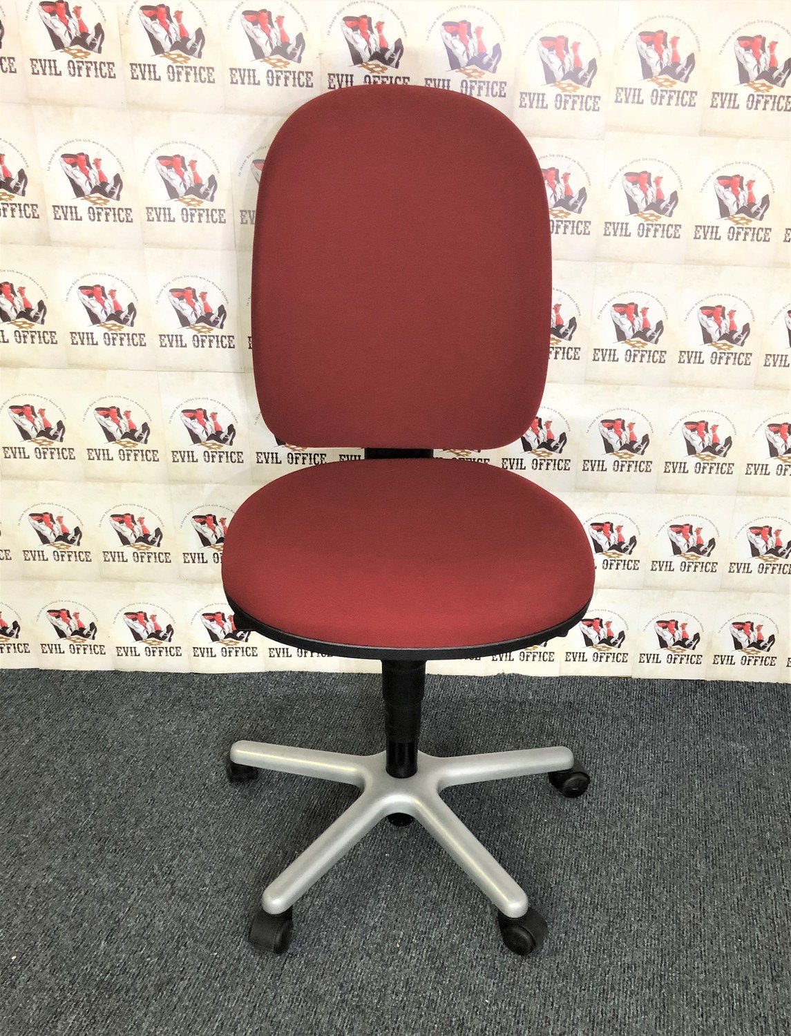Bürodrehstuhl in Rot von Viasit ohne Armlehnen