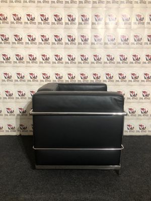 Sessel in Schwarz Leder