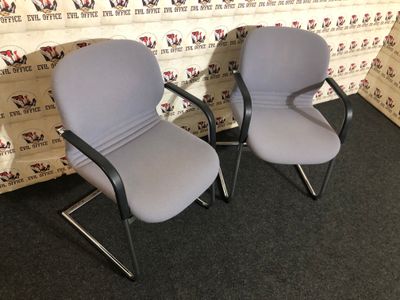 2-er Set Freischwinger Wilkhahn Grau Konferenzstuhl