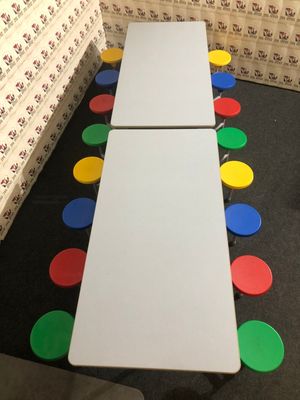 Mobiler Klapptisch von DOS 16 Sitzer Kindergartentisch Multicolor