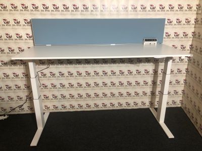 Steh Sitz Schreibtisch Wini Winea Eco Elektrisch mit Akustikwand