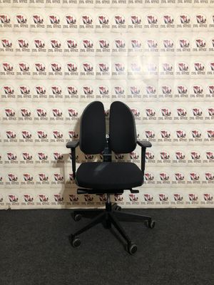 Bürostuhl Novachair Ergonomisch Drehstuhl Wingback Schwarz / Grau