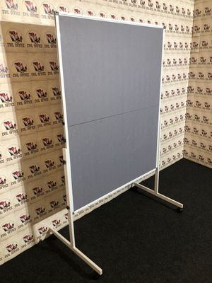 Pinnwand von Franken in Grau Beidseitig Klappbar Aluminium