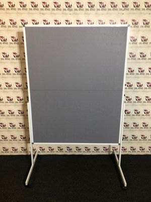 Pinnwand von Franken in Grau Beidseitig Klappbar Aluminium