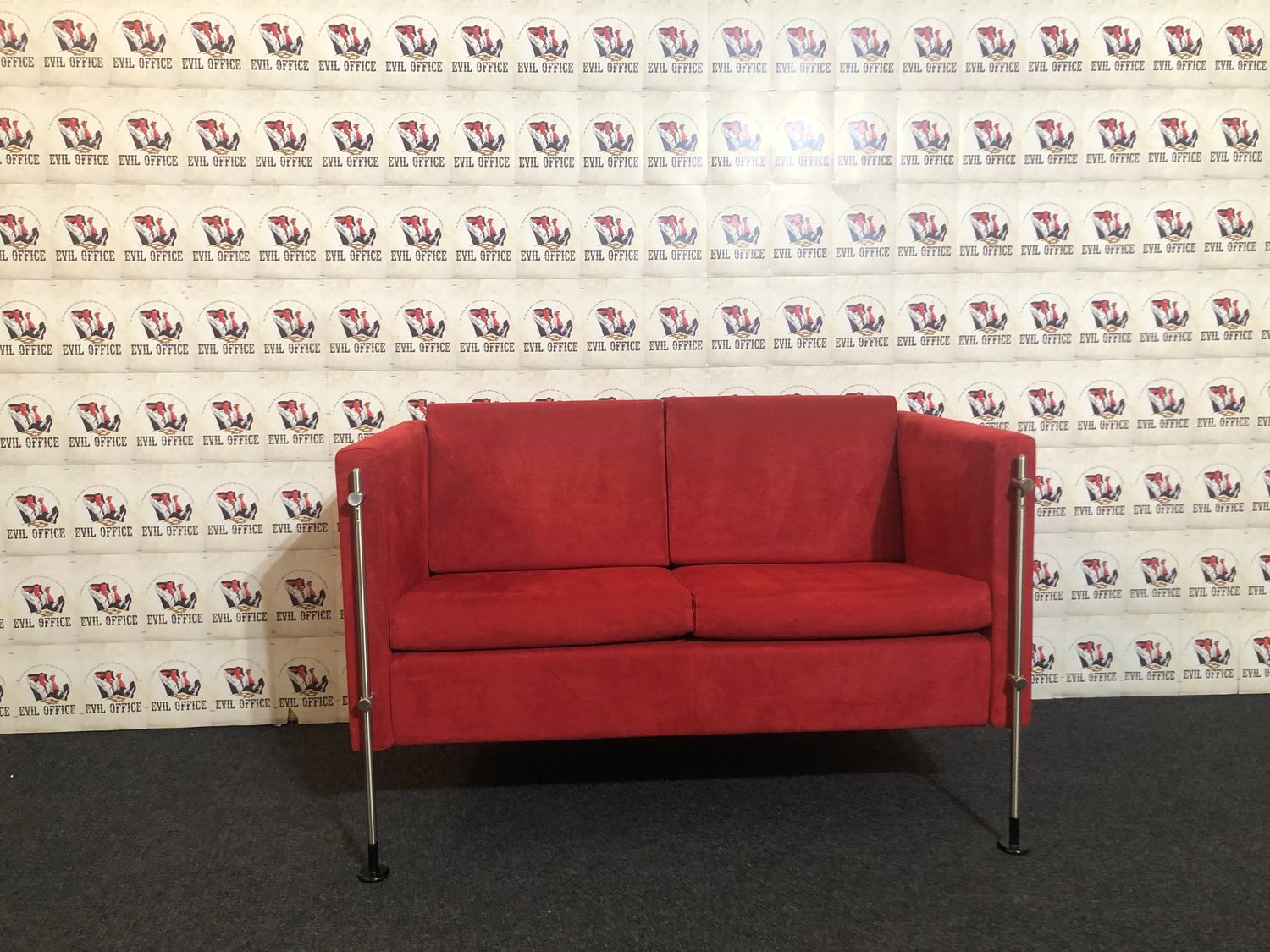 Sofa Arflex Felix Design Burkhard Vogtherr Wildleder Rot
