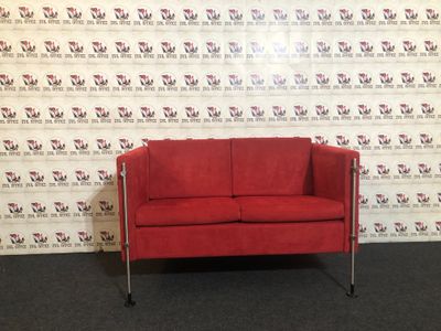 Sofa Arflex Felix Design Burkhard Vogtherr Wildleder Rot
