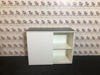 Sideboard Schiebetürschrank Oka Modul LIne Glas in Weiß #2