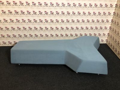 Hocker Couch von Belta in Blau Mosaik Hockerelement