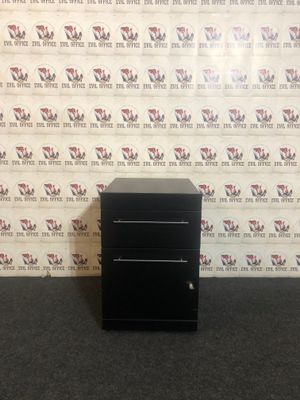 Rollcontainer in Schwarz 3 Schubladen inkl. Materialfach und HR