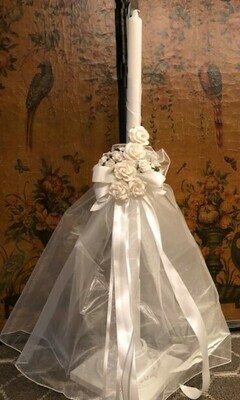 Deluxe Wedding - White organza and roses