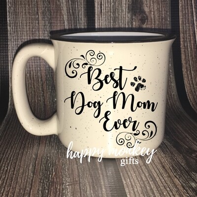 Ceramic Camp Style Mug - Best Dog Mom Ever Ceramic Camp Style Mug - Best Dog Mom Ever