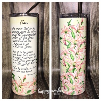 Ephesians with Lilies Tumbler - Free Shipping