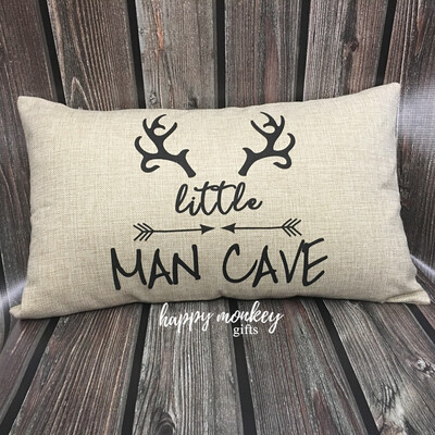 Little Man Cave Lumbar Pillow - 12" x 20"