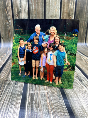 Add Your Own Picture - Personalized Sign - 5" x 5" Aluminum with Easel FREE SHIPPING