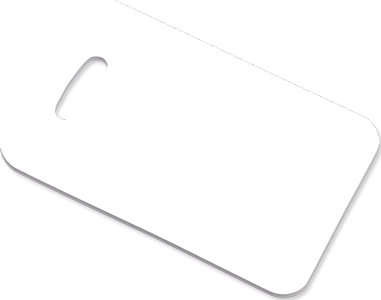 Unisub White Plastic (FRP) Bag Tags (2-Sided) - 4&quot; x 2 3/4&quot;