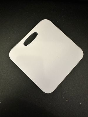 Unisub White Aluminum Rectangle Bag Tags (2-Sided) - 3&quot; x 3&quot;
