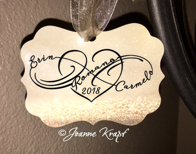 Infinity Heart Personalized Ornament - Free Shipping