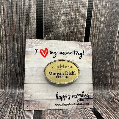 Custom Order Jeweled Name Tag - Terri C