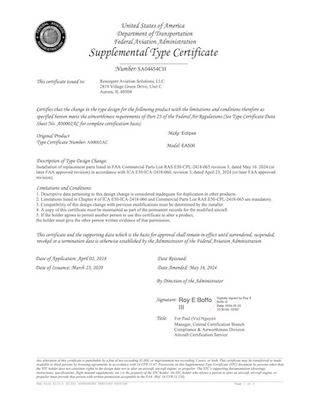 Commercial Parts List STC