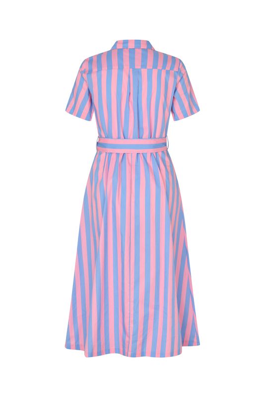 Lollys Laundry Tulle Pink &amp; Blue Stripe Midi Dress
