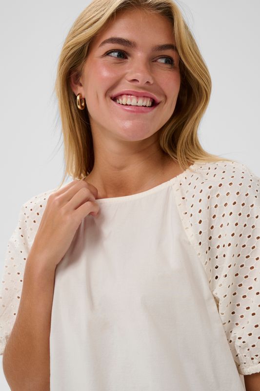 Saint Tropez Pala Short Sleeve Blouse - Ice