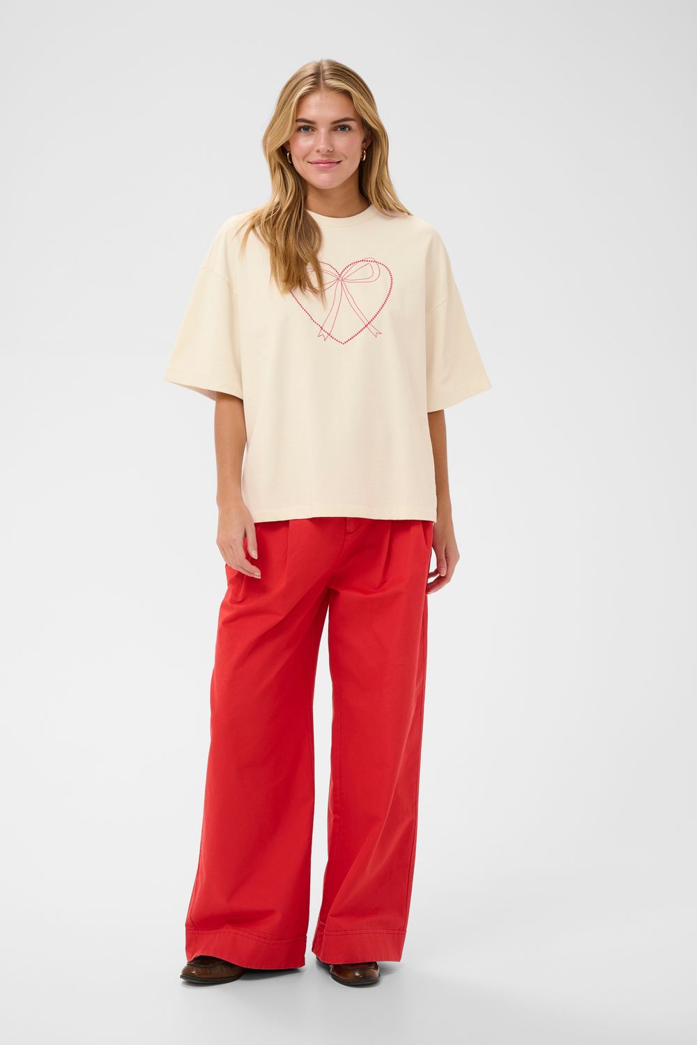 Saint Tropez Pexton Short Sleeve Sweatshirt - Creme