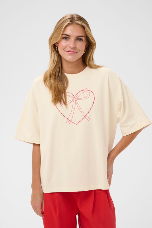 Saint Tropez Pexton Short Sleeve Sweatshirt - Creme