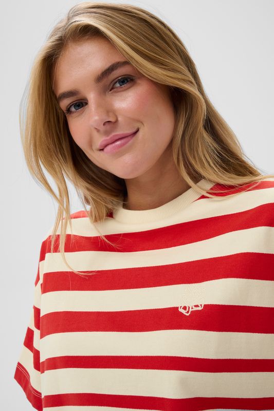Saint Tropez Philene T-Shirt - Poppy Red Stripe
