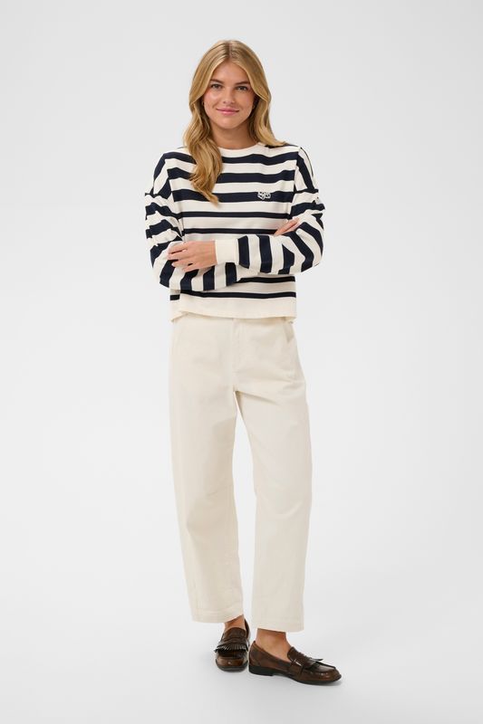 Saint Tropez Philene Sweatshirt - Night Sky Blue Stripe