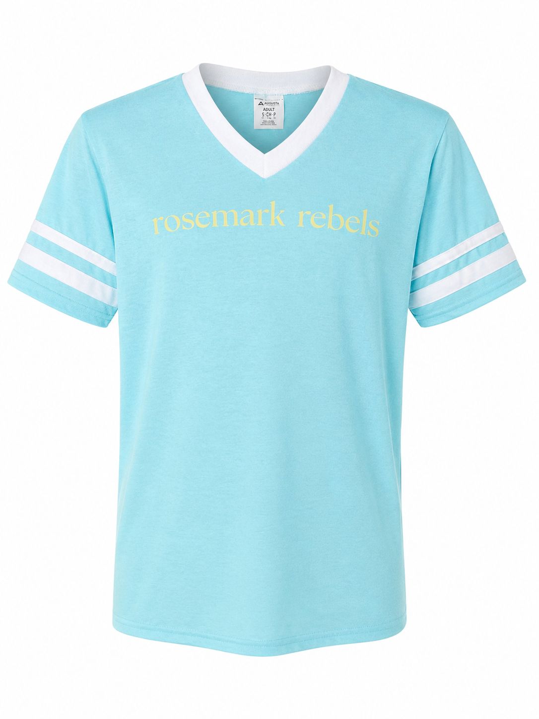 Teal Blue V-Neck Rosemark Rebels